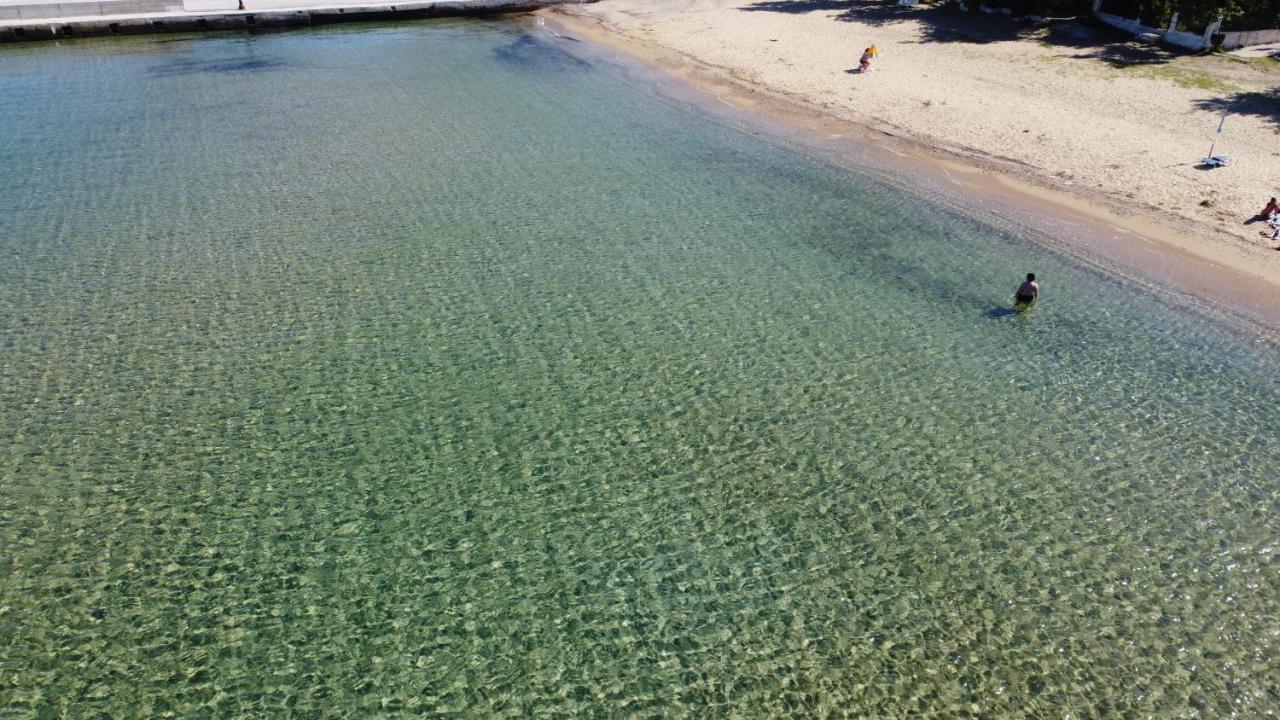 Beachfront Apartment Thassos Skala Kallirakhis Bagian luar foto